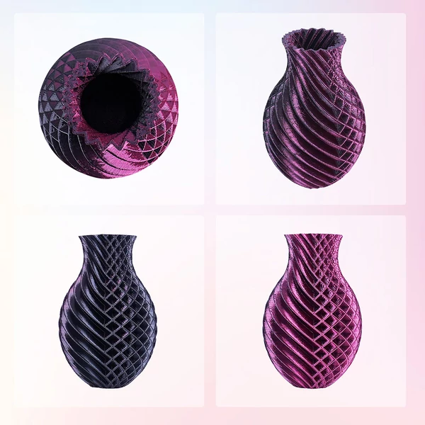 ERYONE két színű selyem PLA filament 1kg – Fekete és vörös rózsa