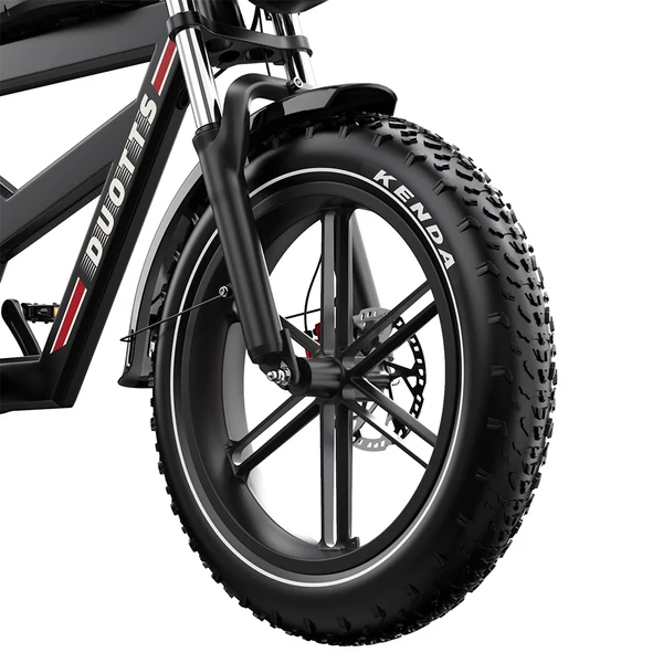 DUOTTS F20 elektromos kerékpár 750W motorral, 52V 27Ah akkumulátorral, 20×4.0 fat gumival, 50 km/h, akár 120 km hatótáv – Fekete