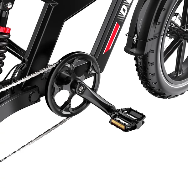DUOTTS F20 elektromos kerékpár 750W motorral, 52V 27Ah akkumulátorral, 20×4.0 fat gumival, 50 km/h, akár 120 km hatótáv – Fekete