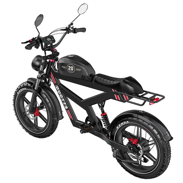 DUOTTS F20 elektromos kerékpár 750W motorral, 52V 27Ah akkumulátorral, 20×4.0 fat gumival, 50 km/h, akár 120 km hatótáv – Fekete