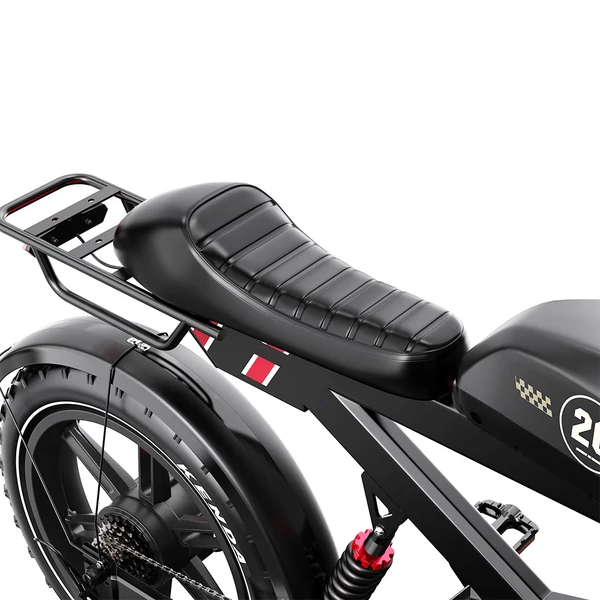 DUOTTS F20 elektromos kerékpár 750W motorral, 52V 27Ah akkumulátorral, 20×4.0 fat gumival, 50 km/h, akár 120 km hatótáv – Fekete