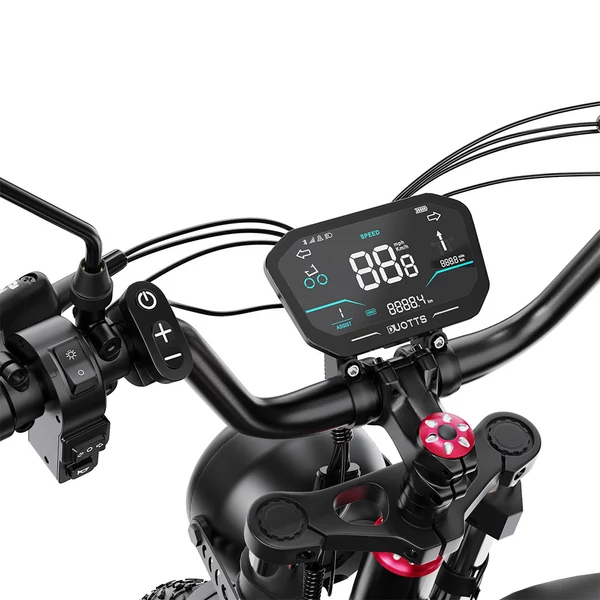 DUOTTS F20 elektromos kerékpár 750W motorral, 52V 27Ah akkumulátorral, 20×4.0 fat gumival, 50 km/h, akár 120 km hatótáv – Fekete