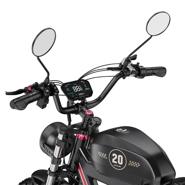 DUOTTS F20 elektromos kerékpár 750W motorral, 52V 27Ah akkumulátorral, 20×4.0 fat gumival, 50 km/h, akár 120 km hatótáv – Fekete