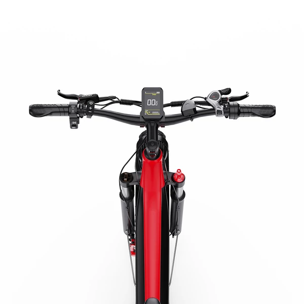 DUOTTS F26 Lite elektromos kerékpár, 500W motor, 48V 18Ah akkumulátor, 26×4.0 gumi, 50 km/h, 90 km hatótáv, hidraulikus fék – Fekete/piros