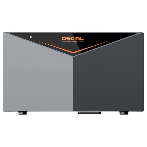 Oscal Power Storage 2000 hordozható erőmű, 1920Wh LiFePO4 akkumulátor, bővíthető 9600Wh‑ig, 1200W AC, 2400W napelemes bemenet, IP65