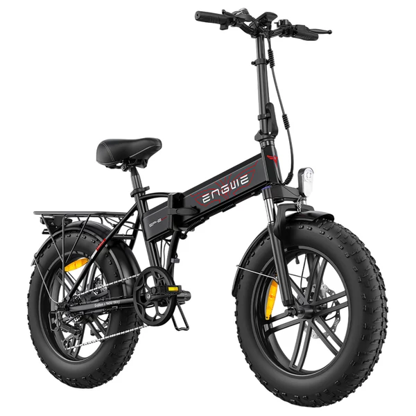ENGWE EP-2 Boost összecsukható elektromos kerékpár, 250W, 48V 13Ah, 20×4.0 zsíros gumi, 25 km/h, 120 km hatótáv, Shimano 7 sebesség – Fekete