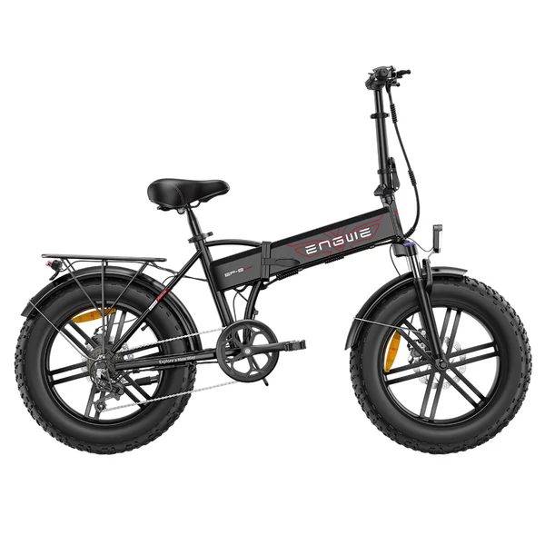ENGWE EP-2 Boost összecsukható elektromos kerékpár, 250W, 48V 13Ah, 20×4.0 zsíros gumi, 25 km/h, 120 km hatótáv, Shimano 7 sebesség – Fekete