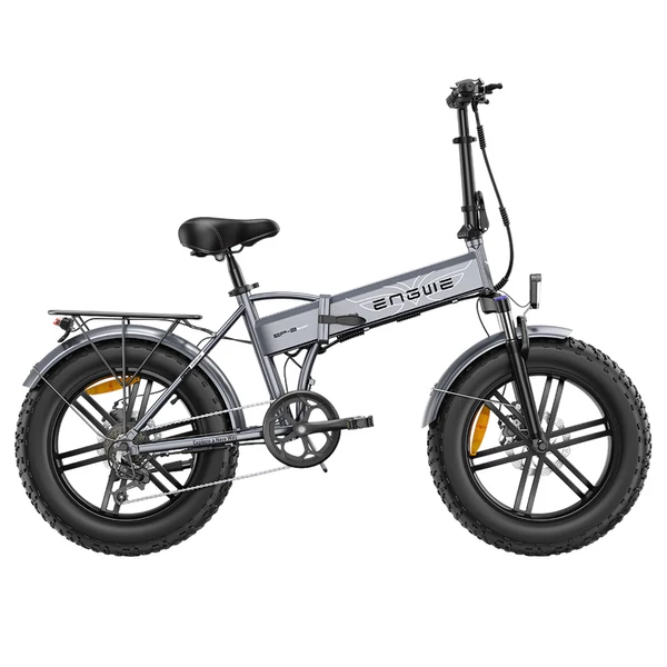 ENGWE EP-2 Boost összecsukható elektromos kerékpár, 250W, 48V 13Ah, 20×4.0 zsíros gumi, 25 km/h, 120 km hatótáv, Shimano 7 sebesség – Szürke