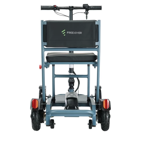 Freejoyer F7 Plus négykerekű elektromos roller üléssel, 300W motorral, 36V 21Ah akkumulátorral, 15 km/h, 35 km hatótáv – Szürke‑kék