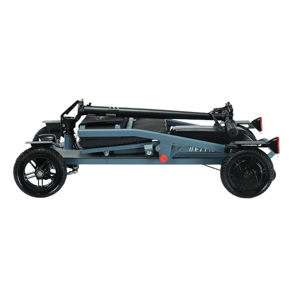 Freejoyer F7 Plus négykerekű elektromos roller üléssel, 300W motorral, 36V 21Ah akkumulátorral, 15 km/h, 35 km hatótáv – Szürke‑kék
