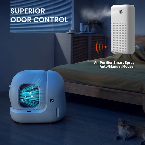 PETKIT PuraMax 2 okos macskaalom, automatikus tisztítás, 76L nagy kapacitás, szagmentes működés, egészségfigyelés, több macskához is ideális