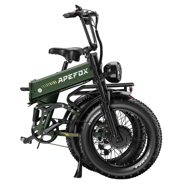 APEFOX RH20 összecsukható elektromos kerékpár, dupla 750W motor, 48V 22.5Ah akku, 50 km/h, 100 km hatótáv, 20×4.0” fat gumi – Zöld