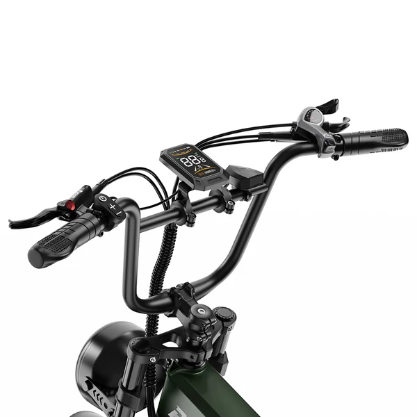 APEFOX RH20 összecsukható elektromos kerékpár, dupla 750W motor, 48V 22.5Ah akku, 50 km/h, 100 km hatótáv, 20×4.0” fat gumi – Zöld