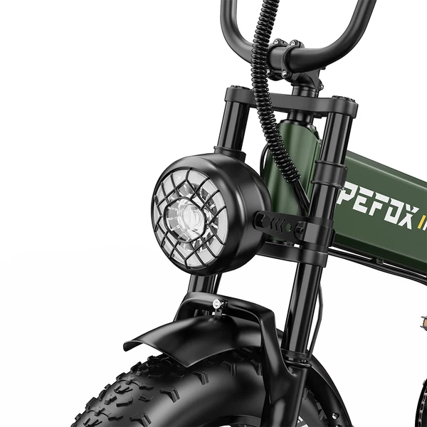 APEFOX RH20 összecsukható elektromos kerékpár, dupla 750W motor, 48V 22.5Ah akku, 50 km/h, 100 km hatótáv, 20×4.0” fat gumi – Zöld