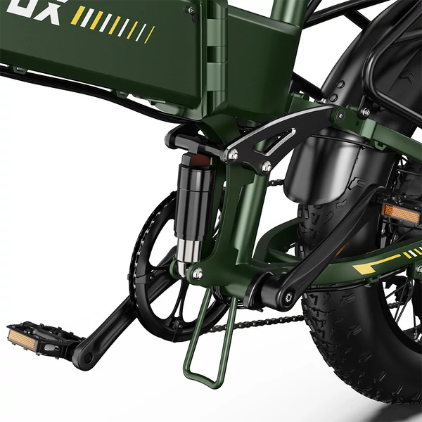 APEFOX RH20 összecsukható elektromos kerékpár, dupla 750W motor, 48V 22.5Ah akku, 50 km/h, 100 km hatótáv, 20×4.0” fat gumi – Zöld