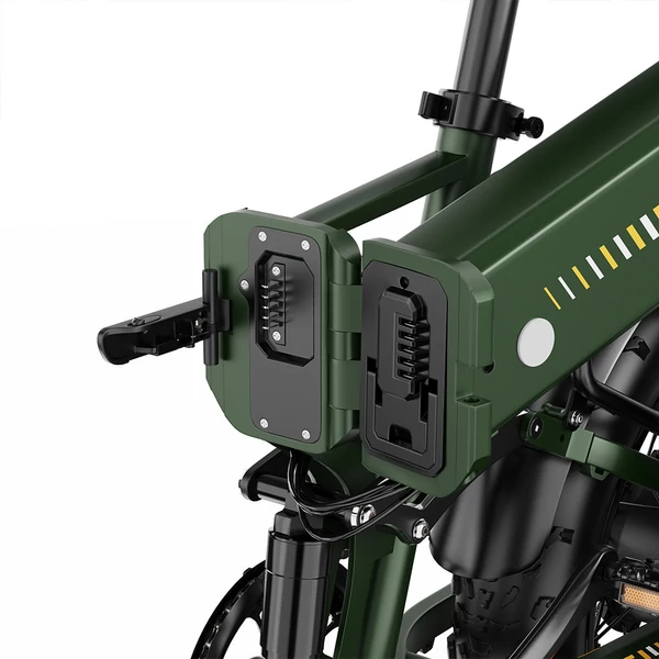APEFOX RH20 összecsukható elektromos kerékpár, dupla 750W motor, 48V 22.5Ah akku, 50 km/h, 100 km hatótáv, 20×4.0” fat gumi – Zöld