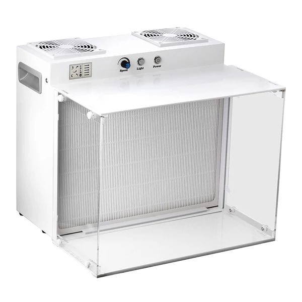 LTQ Vapor CW‑13 lamináris fülke, H13 HEPA szűrővel, 99.97% hatékonyság, dupla ventilátoros függőleges légáramlással