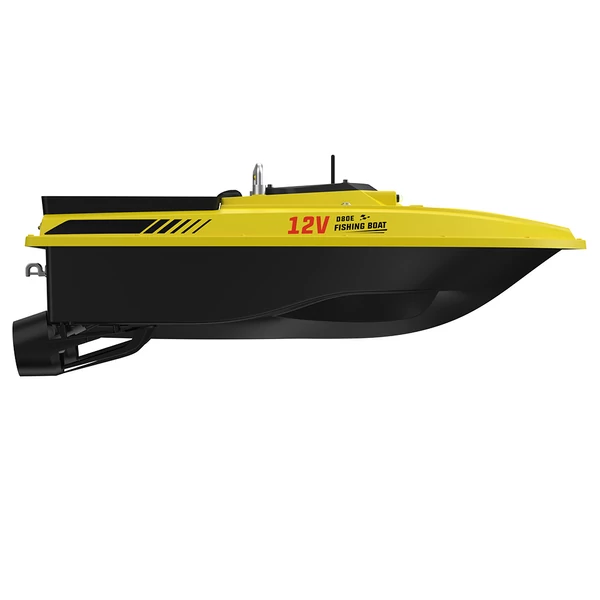 OKEEVAN D80E GPS etetőhajó – 795‑ös dupla motor, 4 m/s sebesség, 3 kg kapacitás, 500 m hatótáv, mélység‑ és hőmérsékletmérés – Sárga