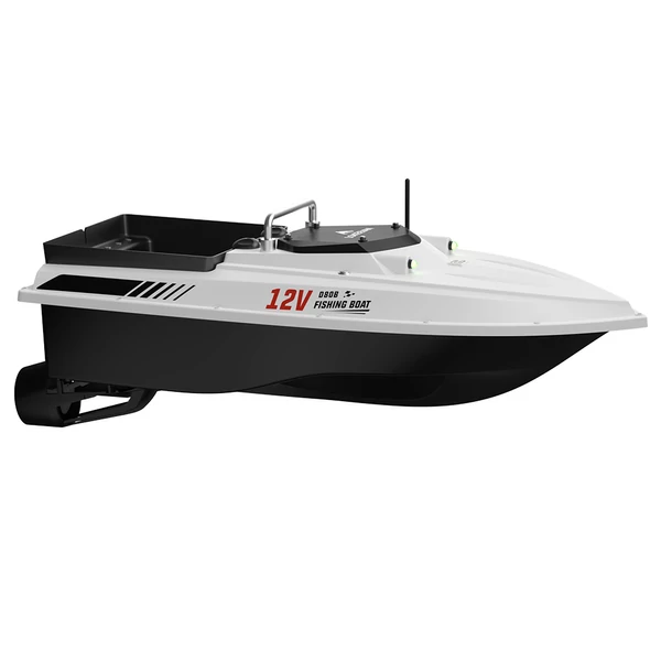 LOKEEVAN D80B GPS etetőhajó – 795‑ös dupla motor, 3.6 m/s sebesség, 2 kg etetőtartály, 500 m hatótáv, automata visszatérés, vízálló test – Fehér