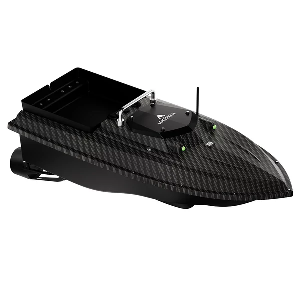 LOKEEVAN D80B GPS etetőhajó – 795‑ös dupla motor, 3.6 m/s sebesség, 2 kg etetőtartály, 500 m hatótáv, automata visszatérés, vízálló test – Fekete
