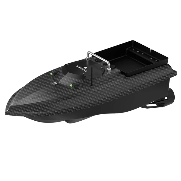 LOKEEVAN D80B GPS etetőhajó – 795‑ös dupla motor, 3.6 m/s sebesség, 2 kg etetőtartály, 500 m hatótáv, automata visszatérés, vízálló test – Fekete