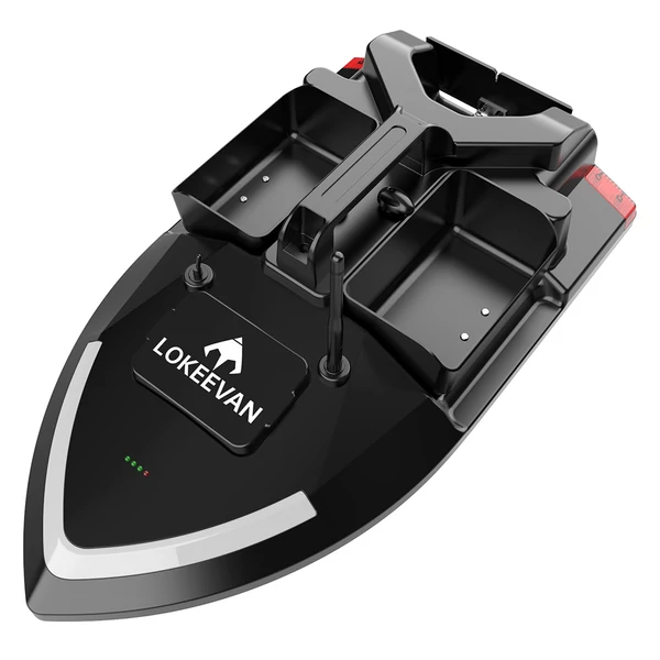 LOKEEVAN V020 GPS etetőhajó, dupla motorral, BDS+GPS pozicionálás, 40 útvonal, 2 kg kapacitás, 3 tartály, 500 m hatótáv