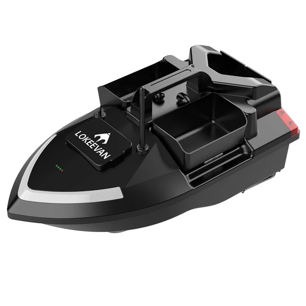 LOKEEVAN V020 GPS etetőhajó, dupla motorral, BDS+GPS pozicionálás, 40 útvonal, 2 kg kapacitás, 3 tartály, 500 m hatótáv