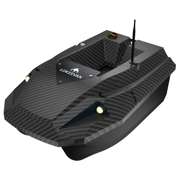LOKEEVAN D50B GPS etetőhajó, 12V dupla nagy nyomatékú motor, GPS+Beidou, 500 m hatótáv, 2 kg tartály, 15600 mAh akkumulátor – Fekete