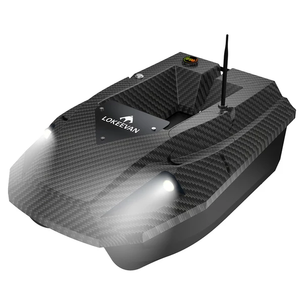 LOKEEVAN D50B GPS etetőhajó, 12V dupla nagy nyomatékú motor, GPS+Beidou, 500 m hatótáv, 2 kg tartály, 15600 mAh akkumulátor – Fekete