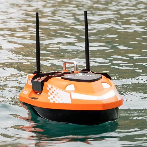 LOKEEVAN V802 Pro GPS etetőhajó, 160 útvonal, 3 kg kapacitás, 4 független tartály, 500 m hatótáv, dupla akkumulátor – Narancs