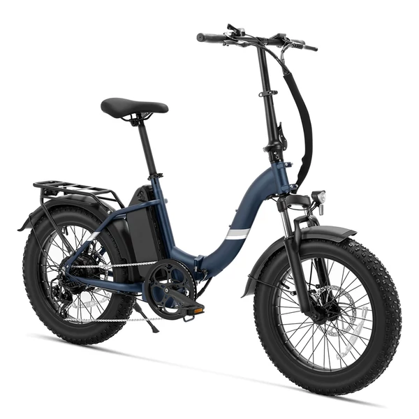 Touroll S2 elektromos kerékpár, 650W csúcsteljesítmény, 48V 15Ah akkumulátor, 20×4.0 gumi, 25 km/h, 150 km hatótáv