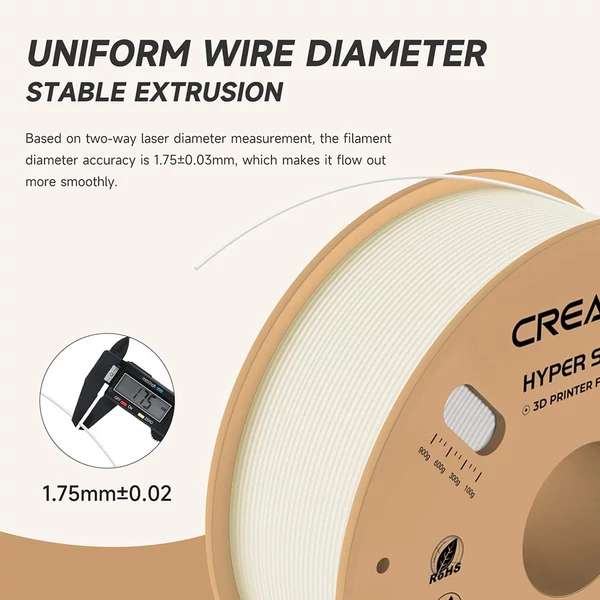 Creality Hyper-PLA 1kg filament – fehér, gyors és pontos nyomtatáshoz