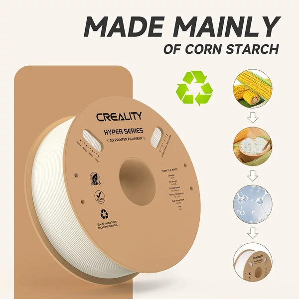Creality Hyper-PLA 1kg filament – fehér, gyors és pontos nyomtatáshoz