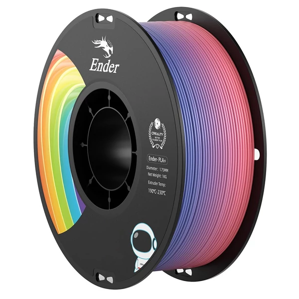 Creality Ender-PLA Pro (PLA+) filament – szivárvány színű, prémium 3D nyomtató alapanyag