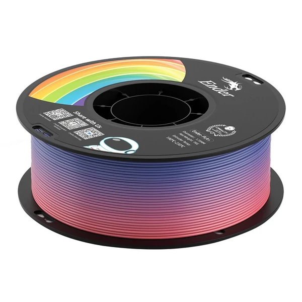 Creality Ender-PLA Pro (PLA+) filament – szivárvány színű, prémium 3D nyomtató alapanyag