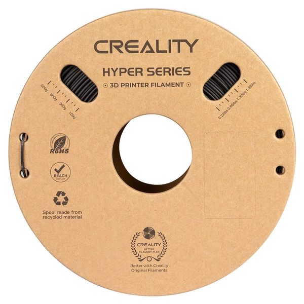 5kg Creality Hyper PLA‑CF filament fekete – nagy szilárdságú, szénszálas 3D nyomtató alapanyag
