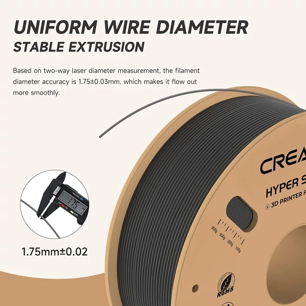 Creality Hyper-PLA 1kg filament – fekete, gyors és pontos nyomtatáshoz