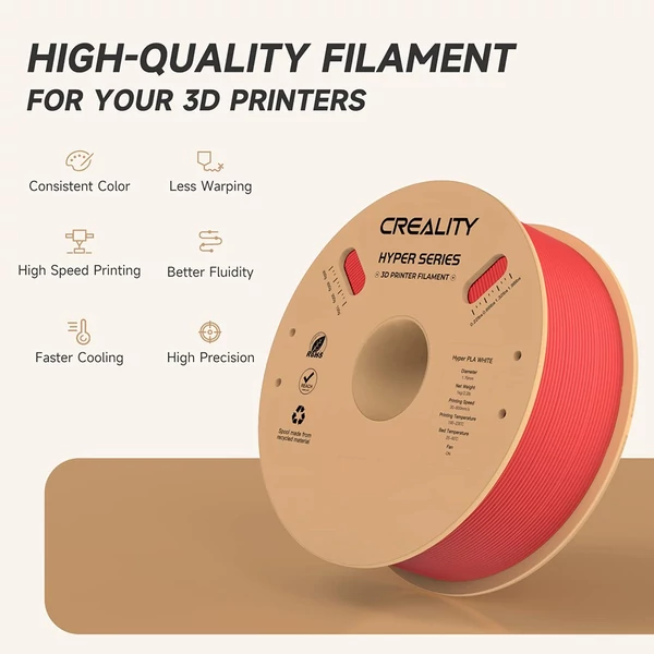Creality Hyper-PLA 1kg filament – piros, gyors és pontos nyomtatáshoz