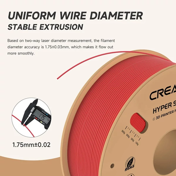 Creality Hyper-PLA 1kg filament – piros, gyors és pontos nyomtatáshoz