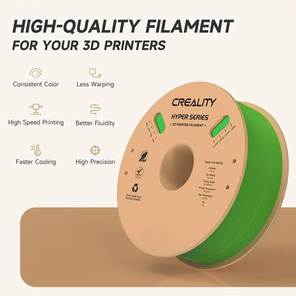 Creality Hyper-PLA 1kg filament – zöld, gyors és pontos nyomtatáshoz