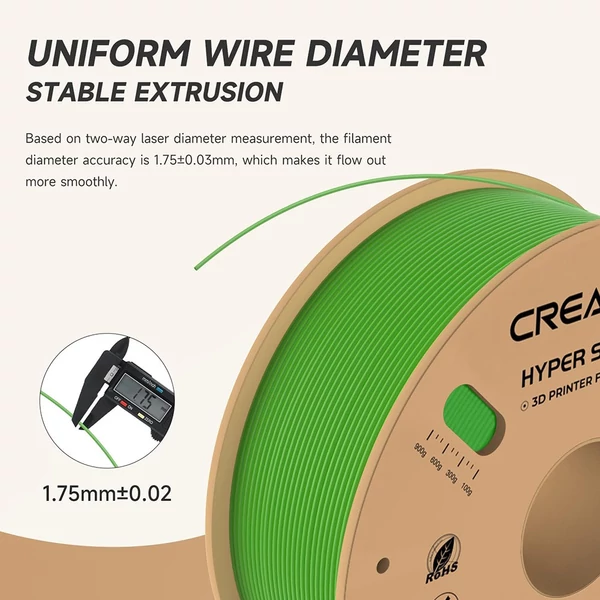 Creality Hyper-PLA 1kg filament – zöld, gyors és pontos nyomtatáshoz