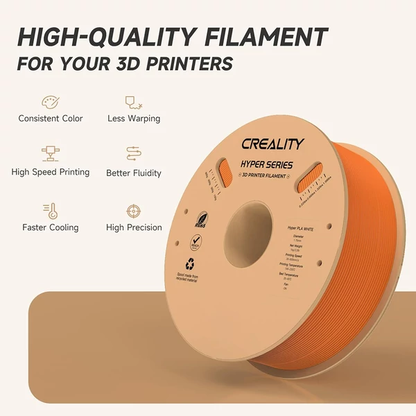 Creality Hyper-PLA 1kg filament – narancs, gyors és pontos nyomtatáshoz