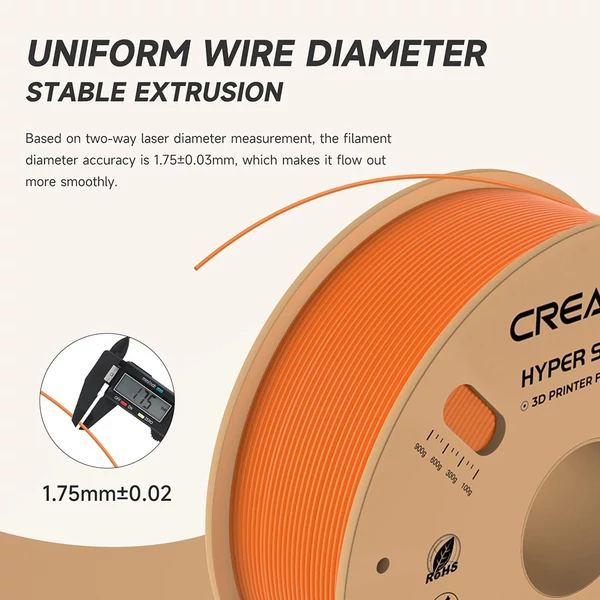 Creality Hyper-PLA 1kg filament – narancs, gyors és pontos nyomtatáshoz