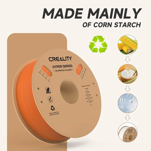 Creality Hyper-PLA 1kg filament – narancs, gyors és pontos nyomtatáshoz