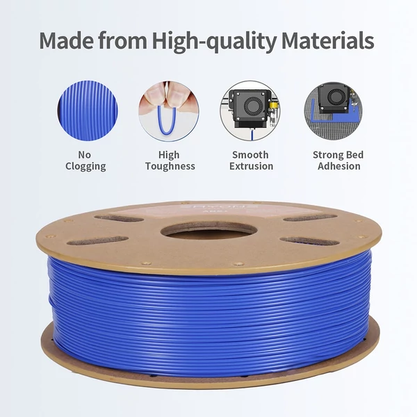 ERYONE 1.75mm ABS+ 3D nyomtató filament, 1 kg, szürke – tartós, pontos nyomtatáshoz