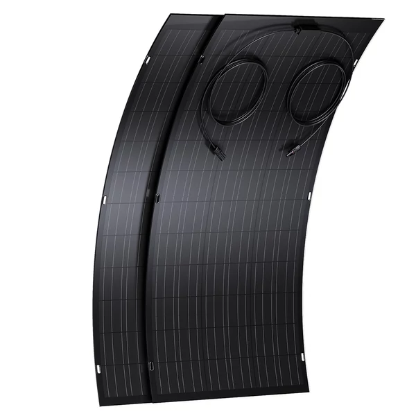 LIONSHEE LS‑SP120 120W hajlékony napelem (2 db), 18.66% hatékonyság, 2 mm ultravékony, 30° hajlítható, IP67, lakóautóhoz/csónakhoz/tetőre/kempinghez