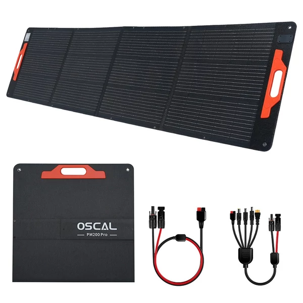 Blackview Oscal PowerMax 2400 Pro hordozható erőmű 2016Wh + 2× PM200 Pro 200W összecsukható napelem