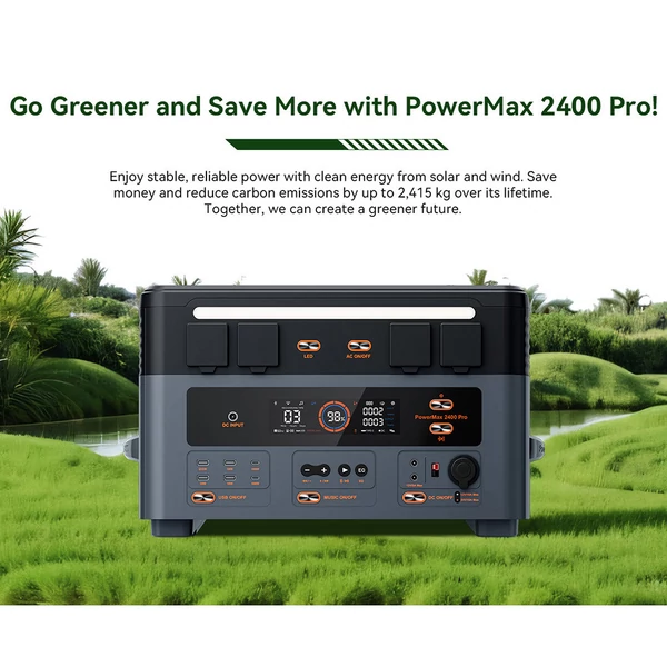 Blackview Oscal PowerMax 2400 Pro hordozható erőmű 2016Wh + 2× PM200 Pro 200W összecsukható napelem