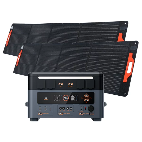 Blackview Oscal PowerMax 2400 Pro hordozható erőmű 2016Wh + 2× PM200 Pro 200W összecsukható napelem