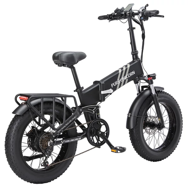 PURE UNICORN U4 összecsukható elektromos kerékpár, 1000W motor, 48V 15Ah akku, 20×4'' vastag gumi, 48 km/h, 60 km hatótáv, hidraulikus fék